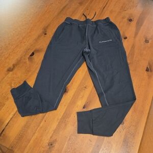 Alphalete Drawstring Joggers Size Medium Elastic Waist Dark Grey Athleisure